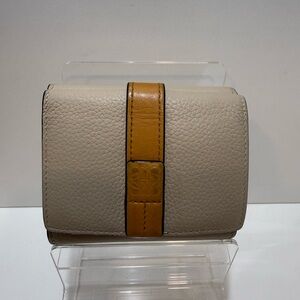 Loewe Beige Leather Trifold Wallet